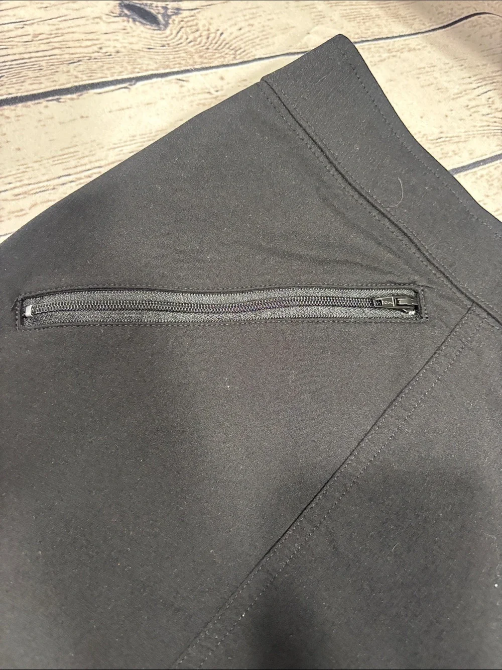 Chico's Black Mini Skort /Golf Skirt with Zip Pockets